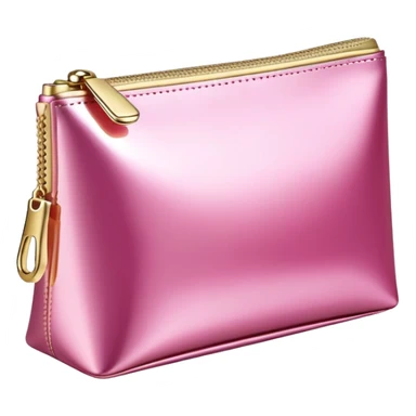 pink and gold makeup bag sticker