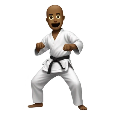 Karate man bowing  sticker