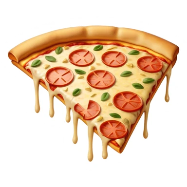Pizza with gold bars sticker
