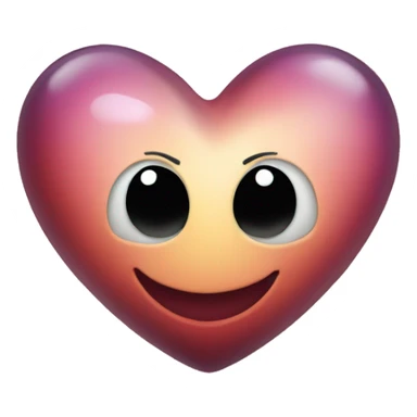 happy heart shape saturn sticker