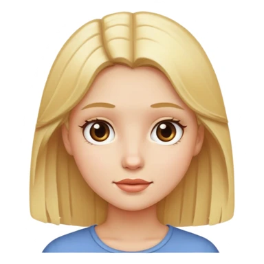 girl whit blonde hair sticker