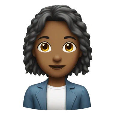 a girl with a mullet haircut is in london sticker