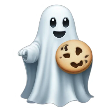 friendly ghost with cookie sticker