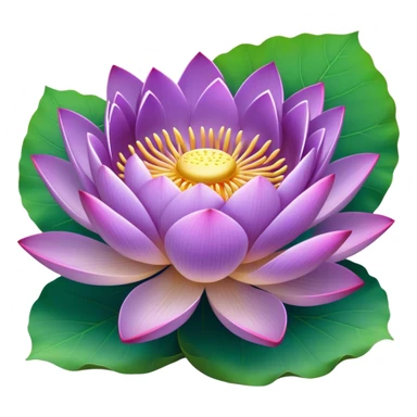 big bouquet purple Nymphaea lotus,stem, Lotus leaf sticker