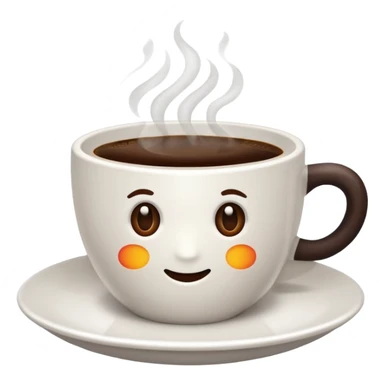 plain Coffee without Saucer, white Cup. sticker