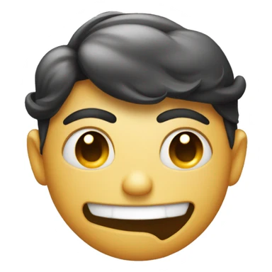 Grinning face with sweat emoji with angel and devil giving advice in 2 different ears on both sides of the face   sticker