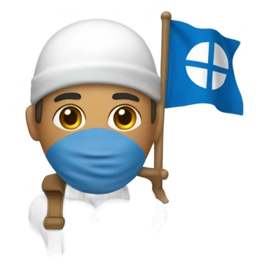 Homme dans une fusée avec le drapeau français sticker