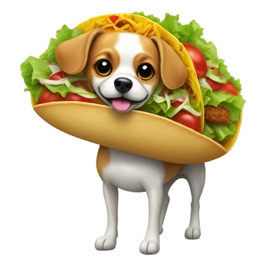Taco on a dog sticker