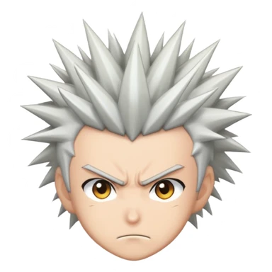 Anime hero with spiky hair and determined expression sticker