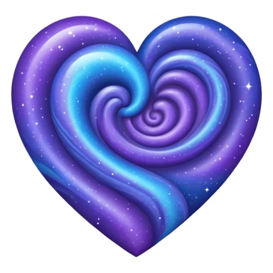 heart with galaxy pattern inside sticker