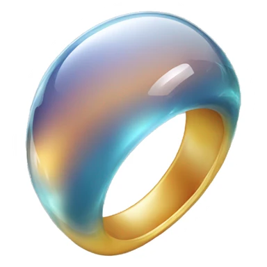 glass amorphous ring, transparent ring sticker