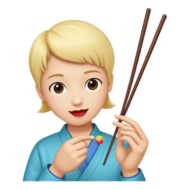 Pick up candy with chopsticks sticker