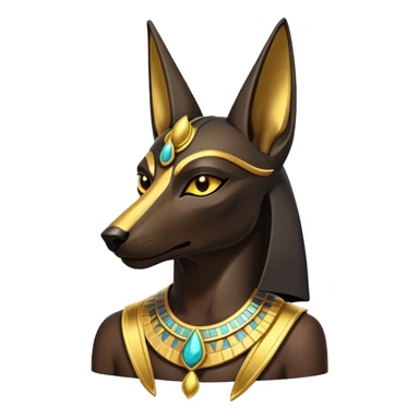 ancient Egypt god anubis realistic style sticker