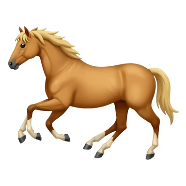 Realistic tan mustang horse sticker