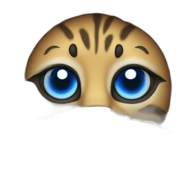 Sun with blue big cat eyes sticker