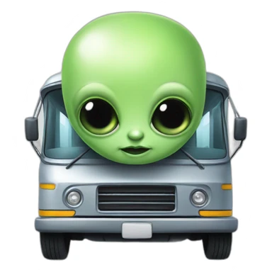 Baby alien fan bus sticker