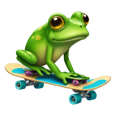 frog on a skateboard sticker