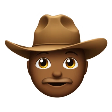 Kissy emoji cowboy hat sticker