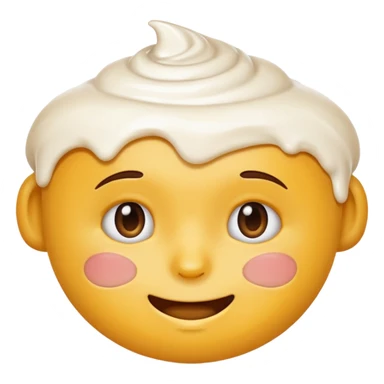 crème fraiche emoji, expressive face sticker