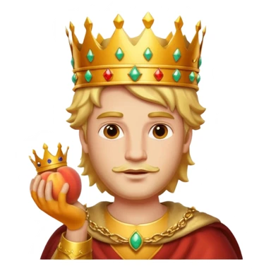 king and peach sticker