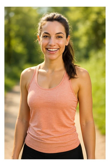 donna con equilibrio ormonale e metabolico immagine realistica sticker