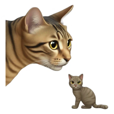 cat stalking its prey sticker