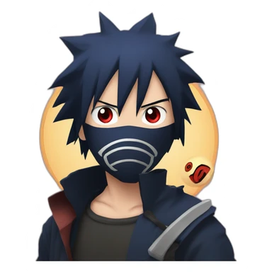 Sasuke with sharingan fighting Naruto sticker