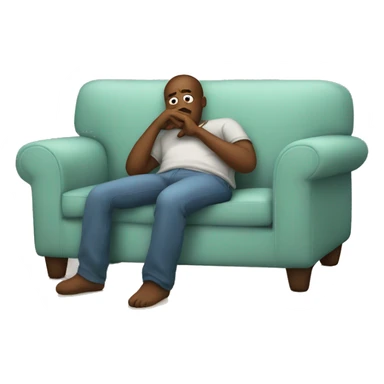 Lazy on the couch sticker