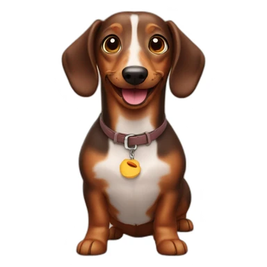 Sausage Dog with smile sticker