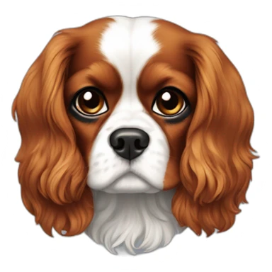 cavalier king-charles noir sticker