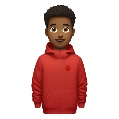 A young guy in a red nike tech fleece sticker