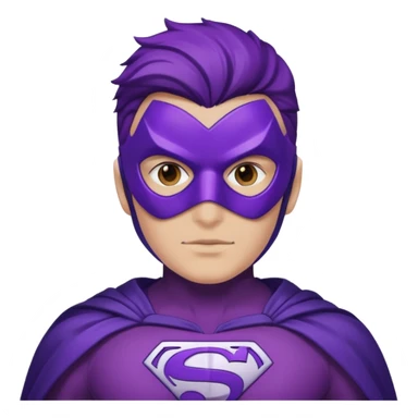 make a purple super hero sticker