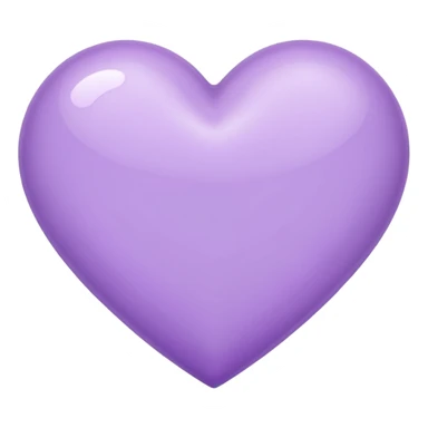 A light purple heart emoji sticker
