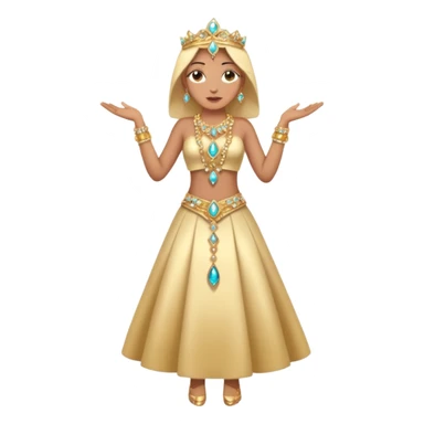 vestimenta himilce en cuerpo entero con joyas  sticker