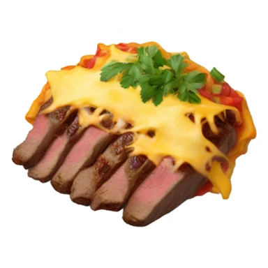 Steak over enchiladas  sticker