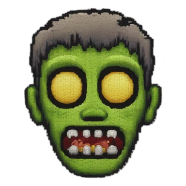 cross-stitch zombie sticker