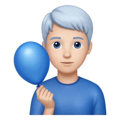 layer holding blue balloon sticker