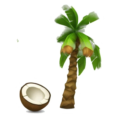 palm tree and falling coconuts  sticker