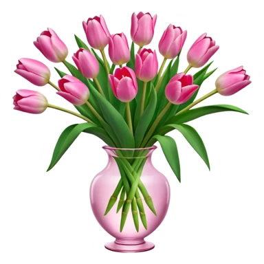 4k, 8000x8000px, still life render masterpiece. Lush, highly detailed, ultra realistic, Angelique (Tulipa ‘Angelique’) bouquet  sticker