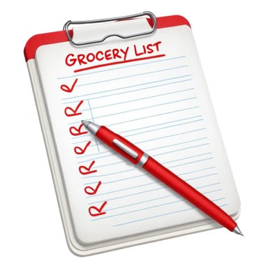 grocery list sticker