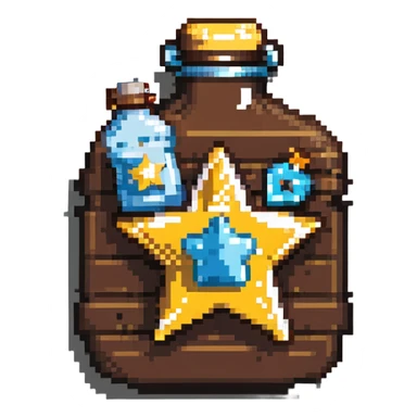 sheriff badge with star and baby feeding bottle in center sticker