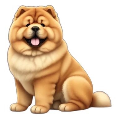 Chow chow dog, young cute,furry shiny dog cute, realistic, young,sitting on floor, beautiful picture, 4k, 16k sticker