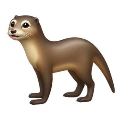 Loutre sur un cheval sticker