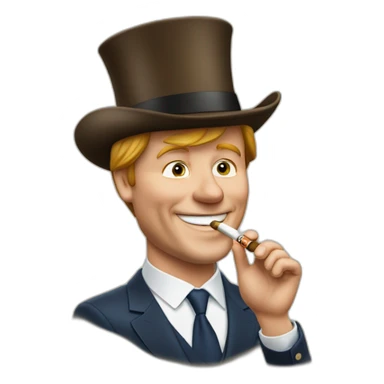 koning willem alexander met sigaret sticker