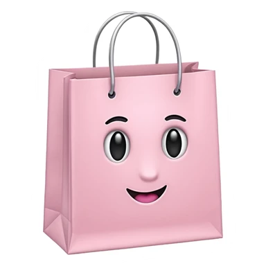 Light pink shopping bag sticker