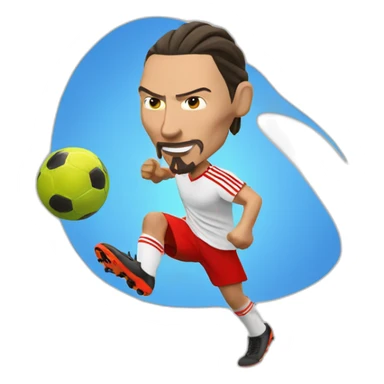 zlatan practicing soccer with a fajita sticker
