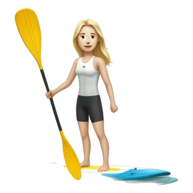 Stand up paddler pale skin sticker