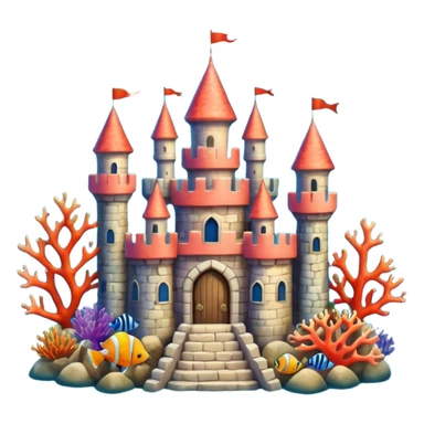 underwater castle sticker
