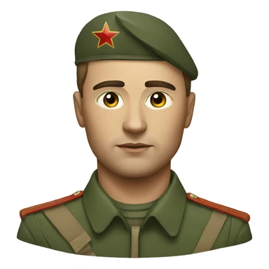 realistic ussr soldier serious with military takes sticker