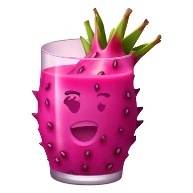 A dragon fruit juice sticker